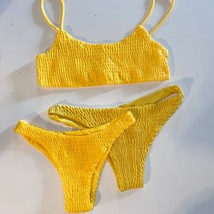 ROMWE Yellow Bikini